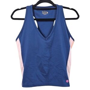 Lilly Pulitzer Vanti Bra Tank UPF 50+ Oyster Bay Navy Size L